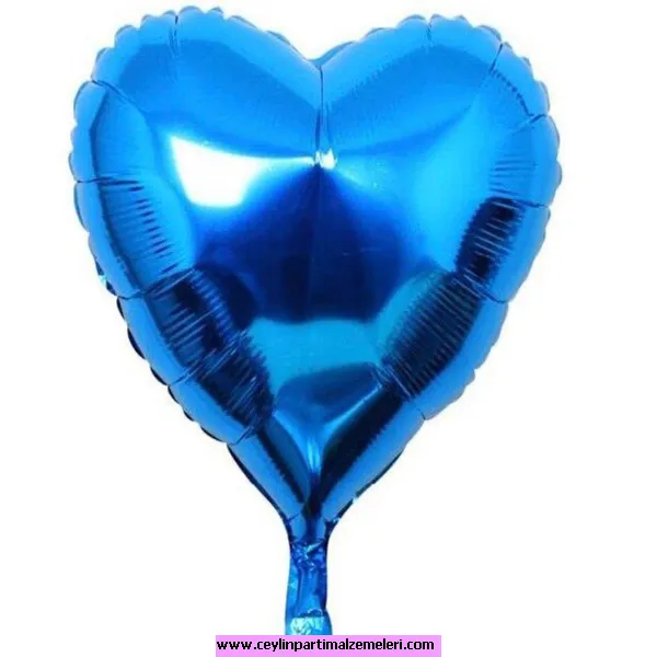 Lacivert Kalp Folyo Balon